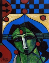 Abrar Ahmed, 12 x 16 Inch, Oil on Canvas, Figurative Painting, AC-AA-619 Abrar Ahmed, 12 x 16 Inch, Oil on Canvas, Figurative Painting, AC-AA-619